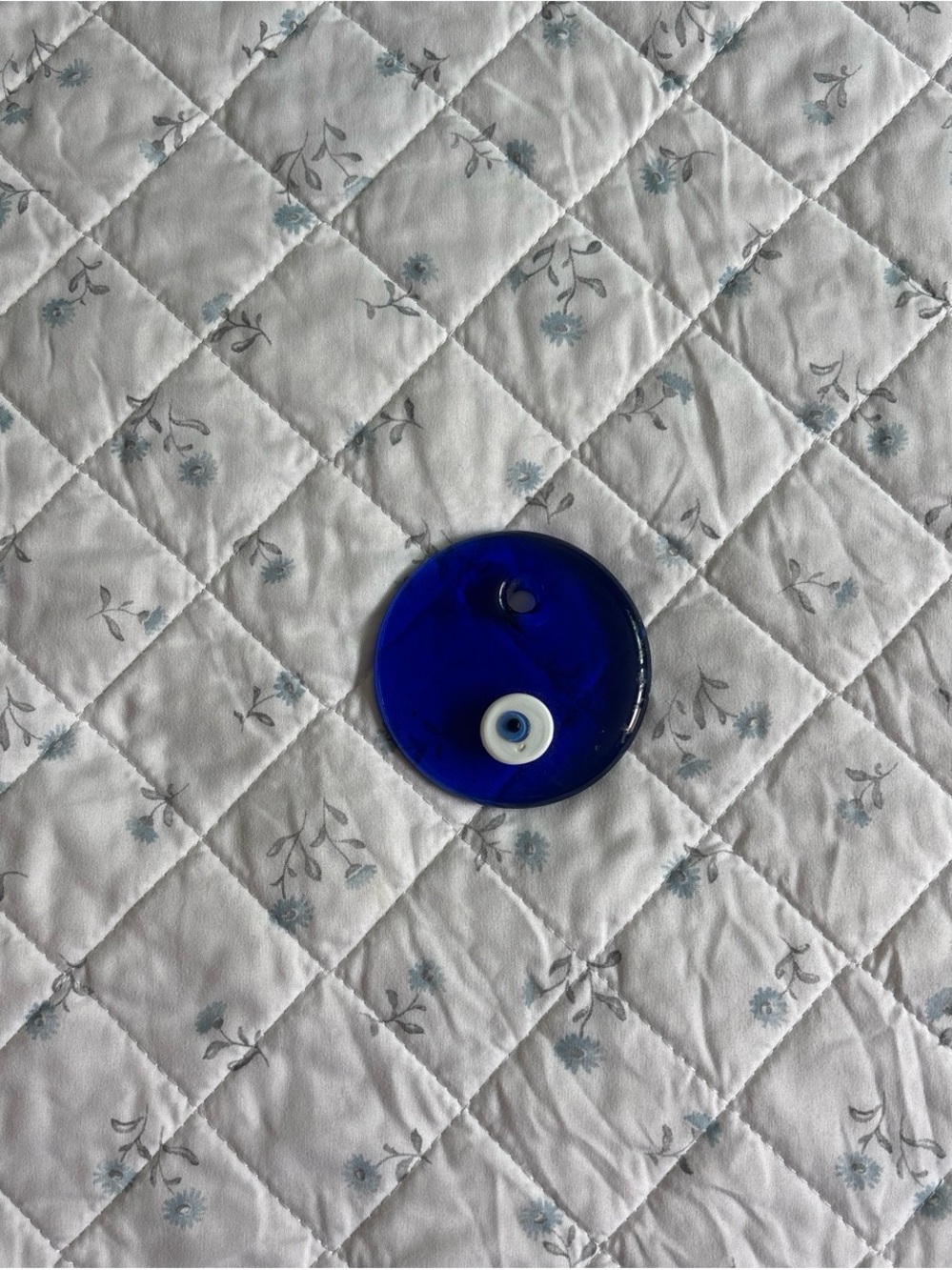Blue Glass Evil Eye Wall Hanging - Decorative Amulet
